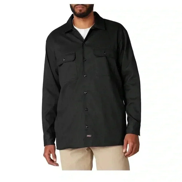 Genuine Dickies Men's FLEX Long Sleeve Work Shirt with Temp Control Cooling​​ - Picture 1 of 11